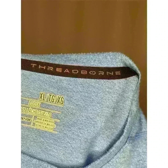 Under Armour Men's XL Blue Threadborne HeatGear T-Shirt Short Sleeve - Picture 5 of 8